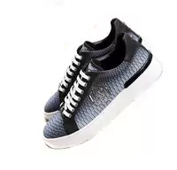 philipp plein leather low trainers fish scales